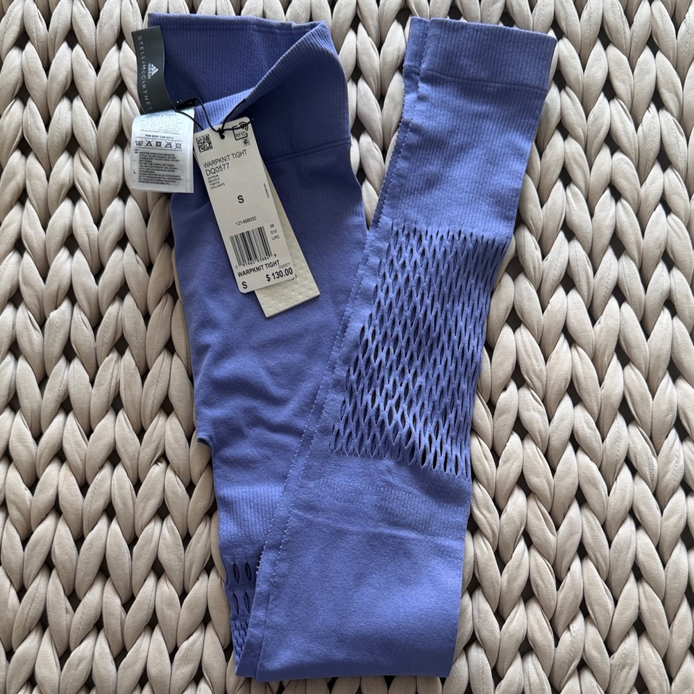 NWT Stella McCartney x Adidas Seamless Purple Leggings Vent Mesh - Size S